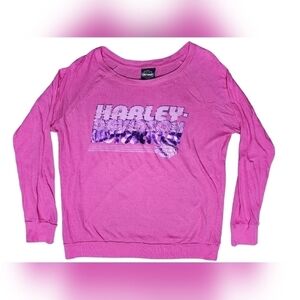 Harley Davidson Long Sleeve Pink Tee, Black Hills Rapid City, SD, Small
